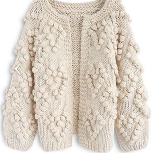 Chicwish Knit Your Love Cardigan in Ivory